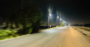 إنارة الطريق الزراعي "قنا_الاقصر" وصيانة شاملة للكشافات