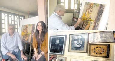  الفنان فتحى عفيفى مع الزميلة الصحفية بسنت جميل 