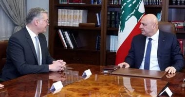 الرئيس اللبنانى يستقبل المهندس كريم بدوى وزير البترول والوفد المرافق