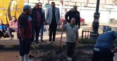 السيطرة على انفجار خط المياه بطريق النصر بمدينة الشهداء فى المنوفية