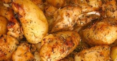 طريقة عمل صينية فراخ بالثوم والليمون 