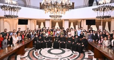 البابا تواضروس الثانى يلتقى شباب كنيستين من إيبارشية نيويورك بالإسكندرية