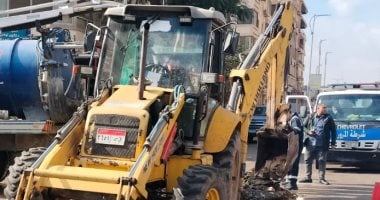 الانتهاء من إصلاح كسر خط قطر 200 مللى فى الدقى بالجيزة وإعادة فتح المياه