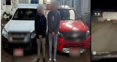 ضبط قائدى سيارتين ربع نقل يسيران برعونة بالغربية
