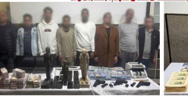 سقوط عصابة أوهام الآثار والعملات الأجنبية داخل فيلا بالشيخ زايد