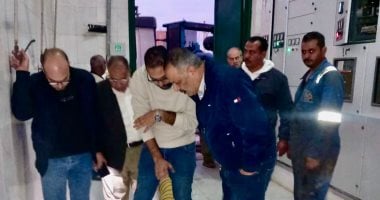 رئيس مياه القناة يتفقد أعمال تطوير محطة صرف كبريت بالسويس