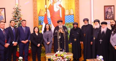 وزيرة التضامن تزور الكاتدرائية المرقسية وتهنئ البابا تواضروس بعيد الميلاد