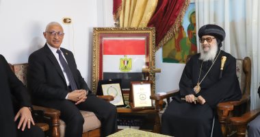 محافظ شمال سيناء يقدم التهنئه للأخوة الأقباط فى زيارة الكنيسة الأرثوذكسية بالعريش
