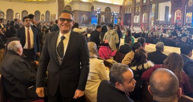 رئيس تحرير اليوم السابع يشارك بقداس عيد الميلاد المجيد ويهنئ البابا تواضروس