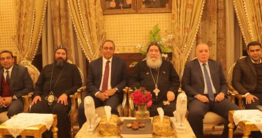 محافظ قنا يختتم جولته بزيارة مطرانية الأقباط الأرثوذكس للتهنئة بعيد الميلاد