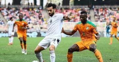 محمد صلاح في مباراة سابقة بين مصر وكوت ديفوار