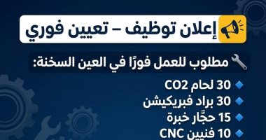 وزارة العمل تعلن 85 فرصة جديدة بالعين السخنة بمرتبات تصل 12 ألف جنيه