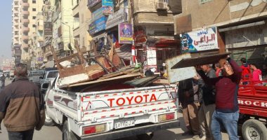 ضبط ومصادرة 177 حالة إشغال متنوعة من الطريق العام بسوهاج