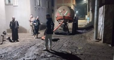 السيطرة على انفجار خط الطرد بزاوية الناعورة فى المنوفية