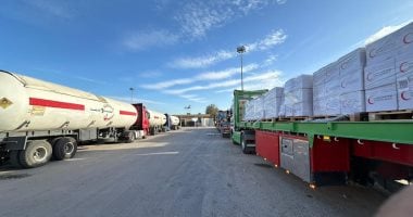 الهلال الأحمر المصرى يدفع بـ118 ألف سلة غذائية و30 ألف قطعة ملابس إلى غزة