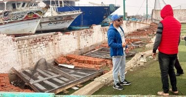 بعد انهيار سور الملعب.. وقف النشاط الرياضي بأحد ملاعب دمياط