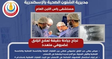 نجاح جراحة دقيقة لعلاج انزلاق غضروفي متعدد بمستشفى رأس التين العام