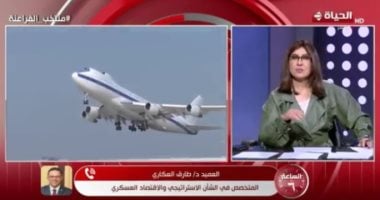 طارق العكاري لـ الساعة 6: طائرة يوم القيامة الأمريكية رسالة ردع وحرب نفسية