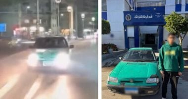 ضبط قائد سيارة ظهر في فيديو يعرض حياة المواطنين للخطر بالإسكندرية