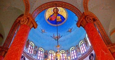 من قلب مجمع الأديان بالقاهرة.. جماليات العمارة والزخرفة بكنيسة مار جرجس