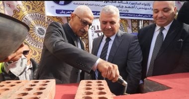 محافظ شمال سيناء يضع حجر الأساس لمشروع رفع كفاءة محطة الصرف الصحي الرئيسية بالعريش