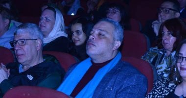 تامر عبد المنعم يستقبل أحمد شوبير في حفل فرقة رضا للفنون الشعبية