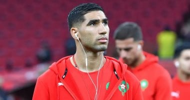 أشرف حكيمي نجم منتخب المغرب ونادي باريس سان جيرمان الفرنسي 