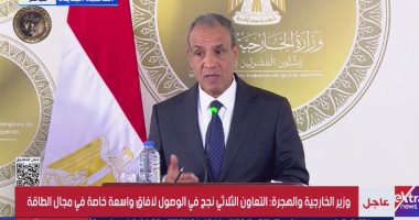 وزير الخارجية: علاقاتنا مع قبرص واليونان راسخة على احترام القانون الدولى