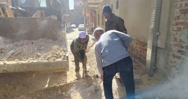 تأهيل وتمهيد الشوارع في أرمنت الوابورات وتركيب إنترلوك بأرمنت الحيط