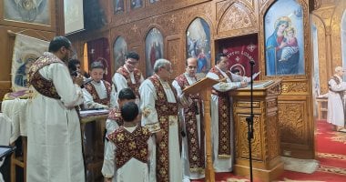 رسالة محبة وسلام.. قداس عيد الغطاس المجيد بكنيسة الأنبا بيشوى ببورسعيد.. صور