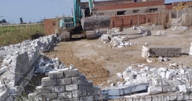 إزالة 19 حالة تعد بالبناء المخالف على أراضى زراعية جنوب بورسعيد