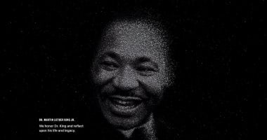آبل تكرم مارتن لوثر كينج الابن بإشادة على الصفحة الرئيسية