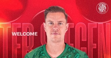 جيرونا يضم تير شتيجن رسميا معارا من برشلونة حتى نهاية الموسم