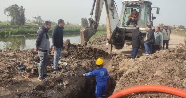 تحرك عاجل لاحتواء انهيار جزء من جسر مصرف كيتشنر بالمحلة وتضرر خط مياه قطر 8بوصة