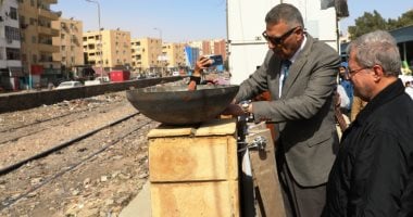 وضع حجر الأساس لكوبرى السيل للمشاة أسوان