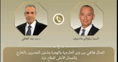 وزير الخارجية يبحث مع الممثل الأعلى لقطاع غزة استحقاقات ثانى مرحلة بخطة ترامب