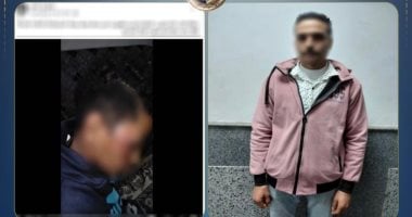 المتهم عقب إلقاء القبض عليه