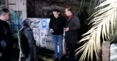 رئيس مدينة منوف يعاين حريق بشارع المحطه