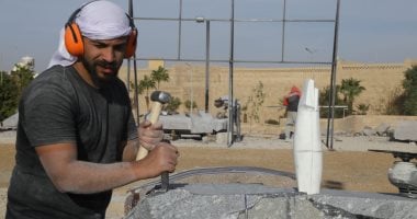 ورشة الشباب تبدأ أعمالها ضمن الدورة الثلاثين لسيمبوزيوم أسوان الدولى للنحت