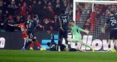 بنفيكا ضد الريال.. الملكي يتأخر 2 - 1 فى الشوط الأول بدوري الأبطال