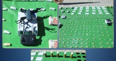 الدرون لا يفلح مع يقظة الأمن.. سقوط شبكة السموم الدولية لتهريب المخدرات بقيمة 110 ملايين جنيه.. إحباط إغراق البلاد بـ200 كيلو كوكايين وحشيش عبر الحدود الجنوبية.. استخدام تقنيات حديثة فى الرصد والضبط.. صور