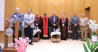 رئيس الطائفة الإنجيلية يشهد تنصيب القس موريس جابر بكنيسة شمس الدين بالمنيا