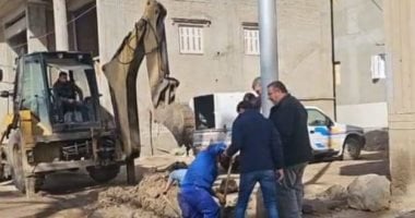 انقطاع مياه الشرب عن قرية برج مغيزل بمطوبس بسبب كسر فى ماسورة مياه