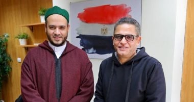 الداعية الأزهرى أحمد المالكى يزور اليوم السابع ويلتقى رئيس التحرير