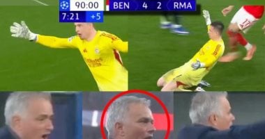 هدف أناتولي تروبين حارس بنفيكا ضد ريال مدريد وجنون مورينيو.. فيديو