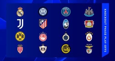 تعرف على أندية ملحق دور الـ16 من دوري أبطال أوروبا والمواجهات المحتملة