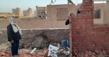 إزالة فورية لحالة تعدى بالبناء على الأراضى الزراعية بسوهاج