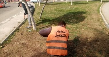 إصلاح خط المياه العكرة وتجميل المسطحات الخضراء بمدينة المستقبل بالإسماعيلية