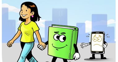 معرض الكتاب يتخطى 4.5 مليون زائر.. كاريكاتير اليوم السابع