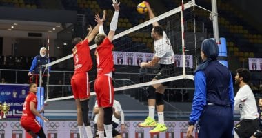 جانب من مباراة أهلى و زمالك كرة طائرة